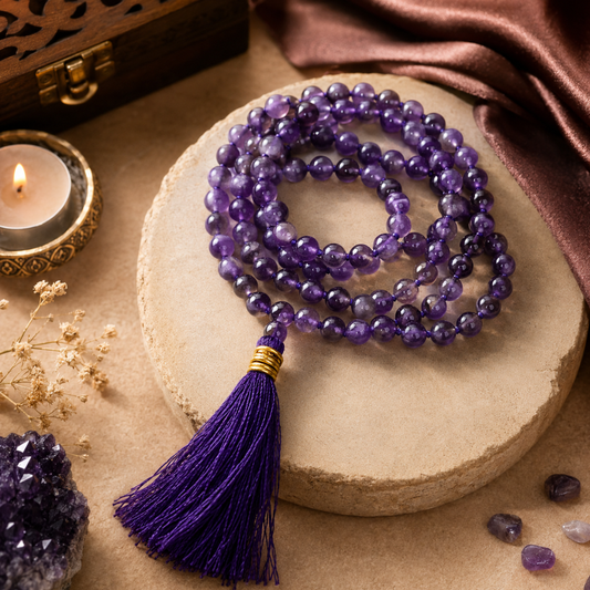 Amethyst Japa Mala 108+1 (beads)