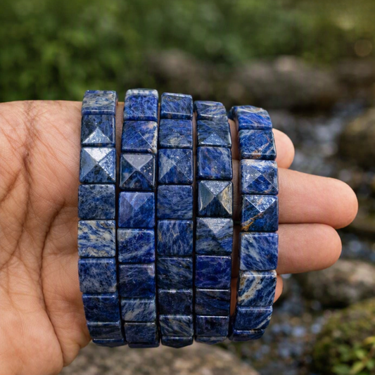 Amethyst Pyramid Bracelet