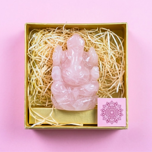 Rose Quartz Lord Ganesha