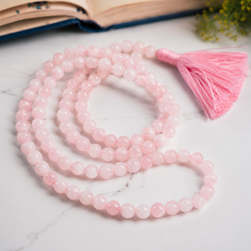 Rose Quartz Japa Mala 108+1 (beads)