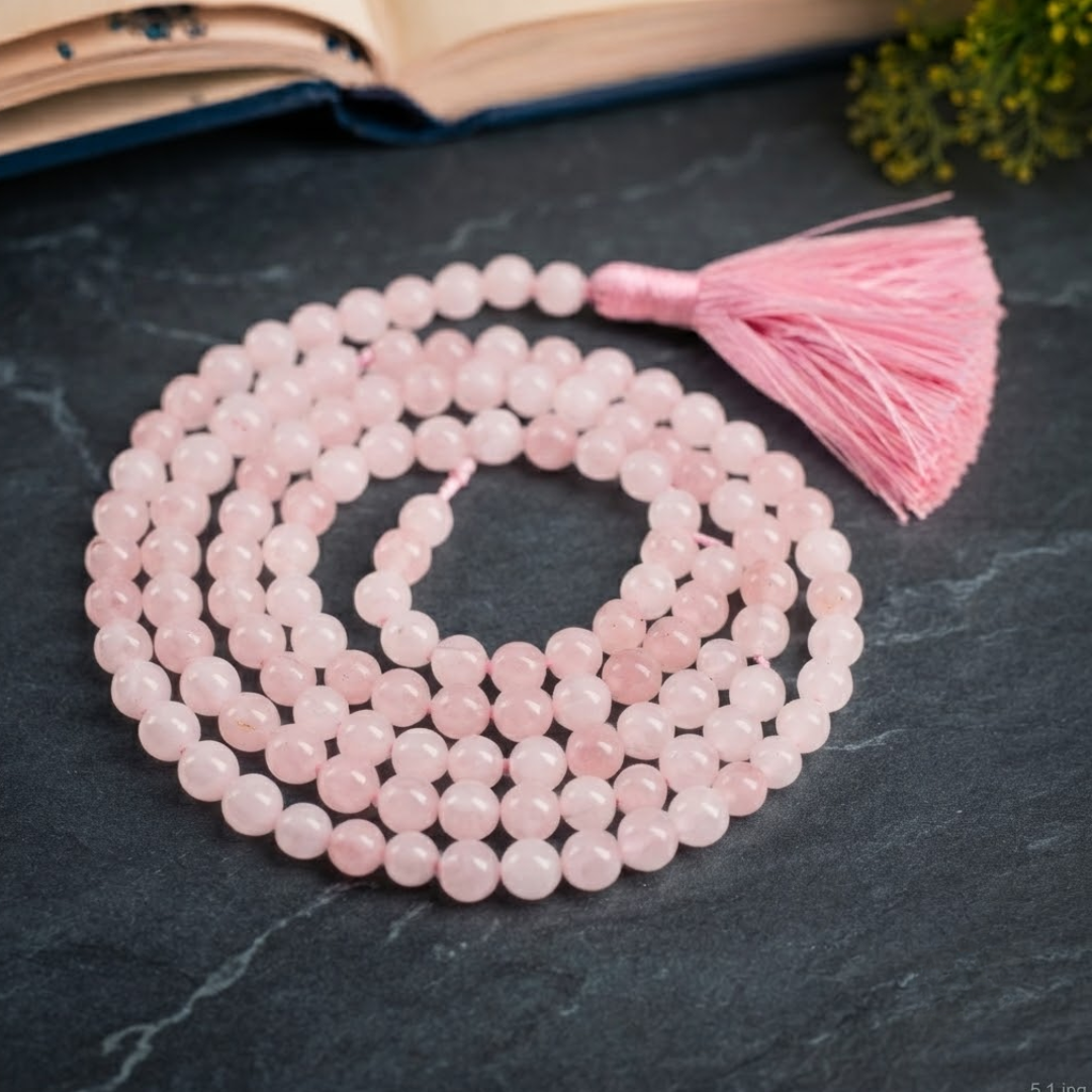 Rose Quartz Japa Mala 108+1 (beads)