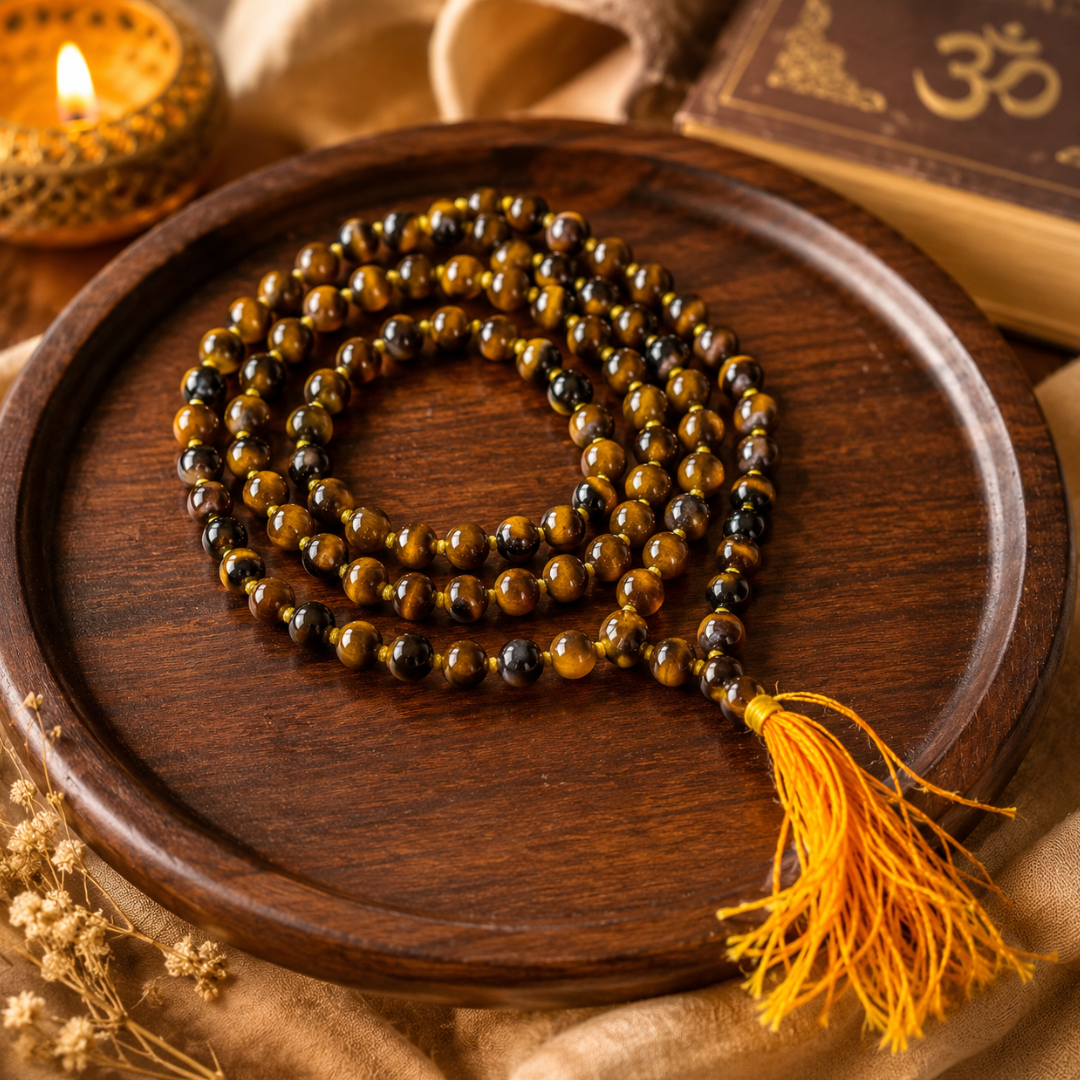 Tiger Eye Japa Mala 108+1 (Beads)