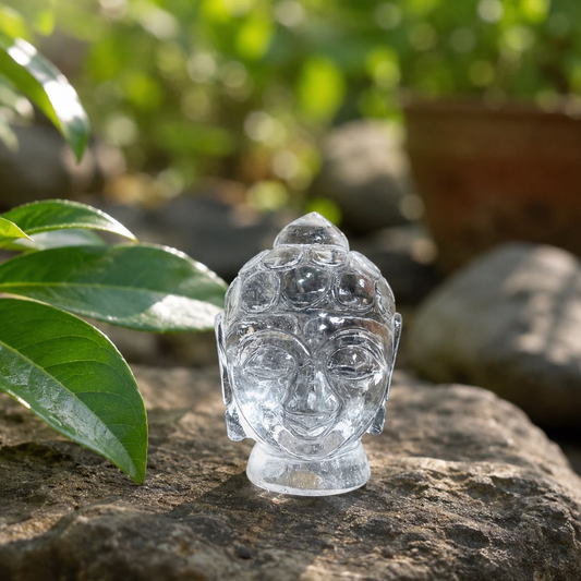 Clear Quartz Lord Buddha Face