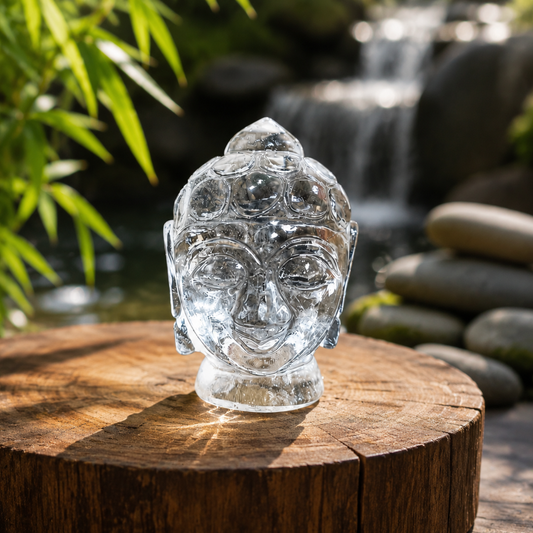 Clear Quartz Lord Buddha Face