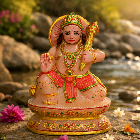 Lord Hanuman Ji In Rose Quartz