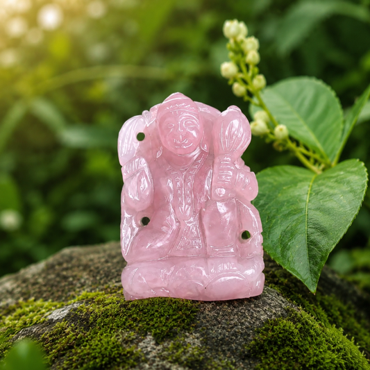 Rose Quartz Hanuman Ji