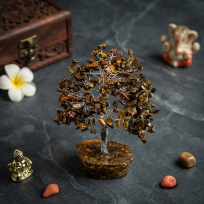 Tiger Eye Crystal Tree